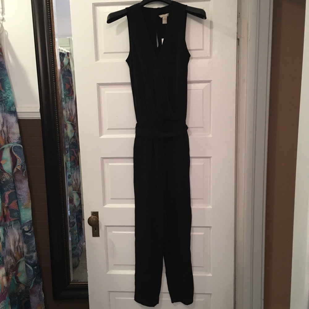 BR Black V Neck Jumpsuit